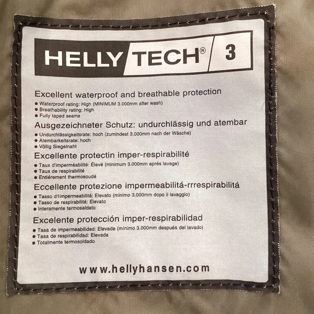 Helly‎ Hansen Helly Tech 3 Ski Rain Sailing Jacket Blue Waterproof Hood Medium